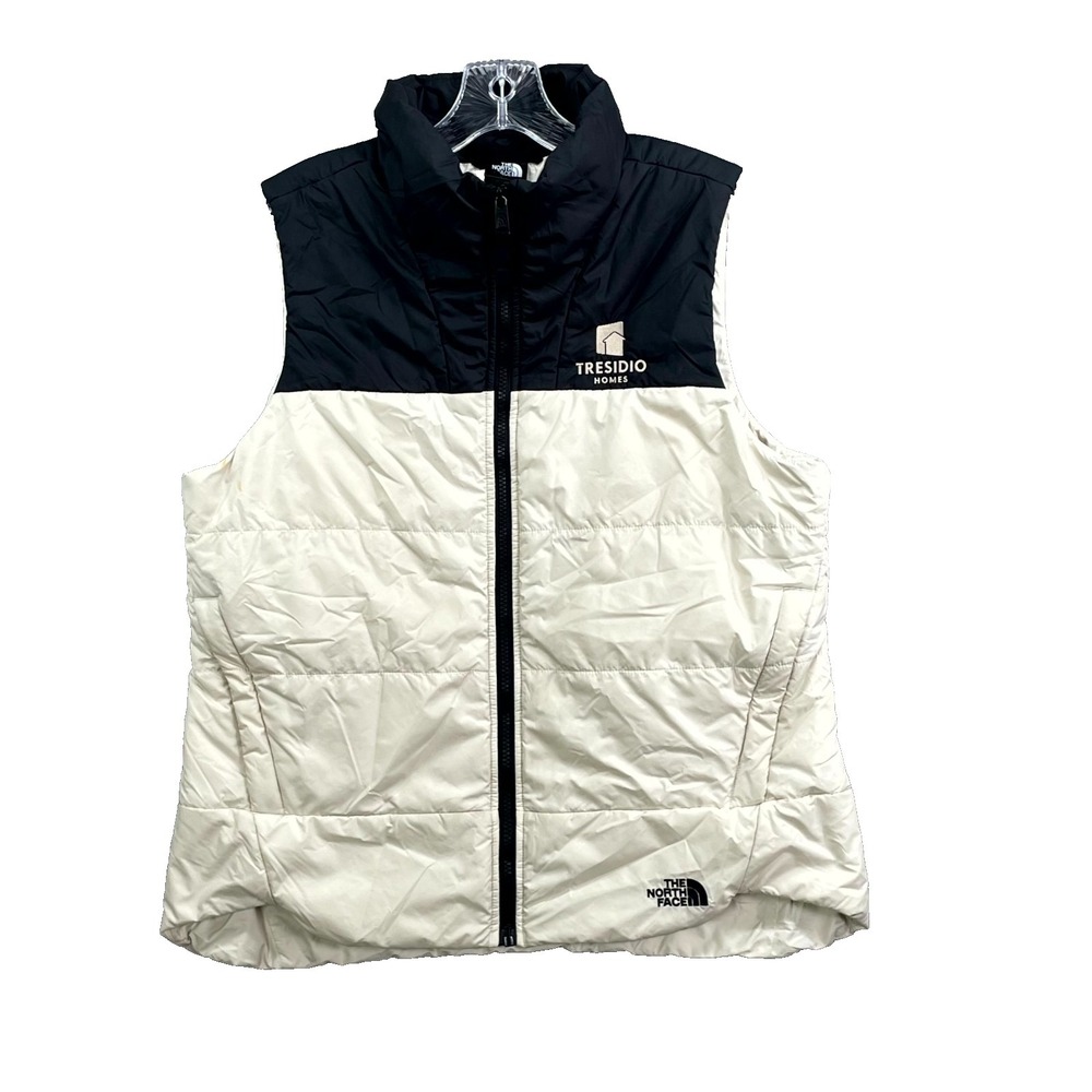 The North Face Everyday Puffer Vest Womens Large White Black Insulated‎ Gorpcore